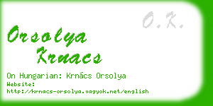 orsolya krnacs business card