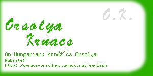 orsolya krnacs business card